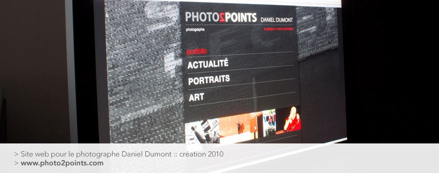 Site web pour le photographe Daniel Dumont :: création 2010