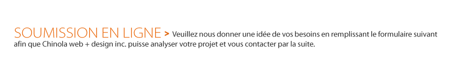 Soumission en ligne